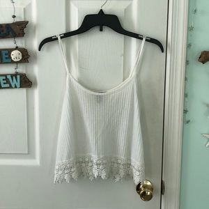 White boho tank